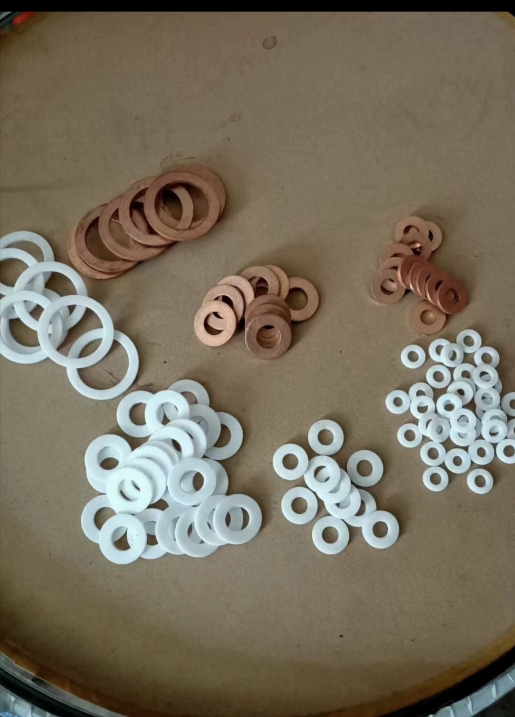 儀表墊片，壓力表/溫度計(jì)，聚四氟乙烯墊片，紫銅墊片，鋁墊片