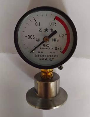 衛(wèi)生型隔膜壓力表YTP-60/100/150,1.6級(jí)，-0.1-0-60MPA