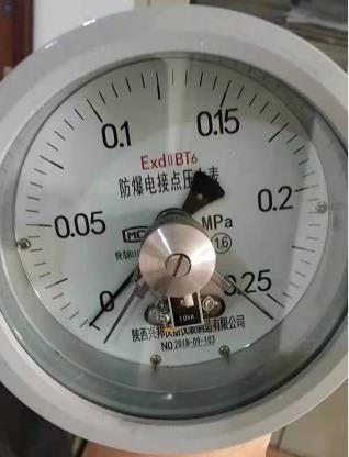 防爆電接點(diǎn)壓力表,YTX-100/150B3C,1.6級(jí)，-0.1-0-100MPA